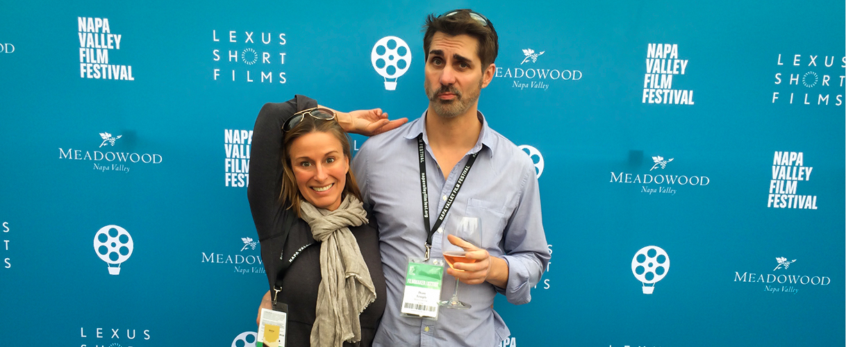 Dean Temple and Alex Tuller at the Napa Valley Film Festival for Dean's award-winning film Here Lies Joe