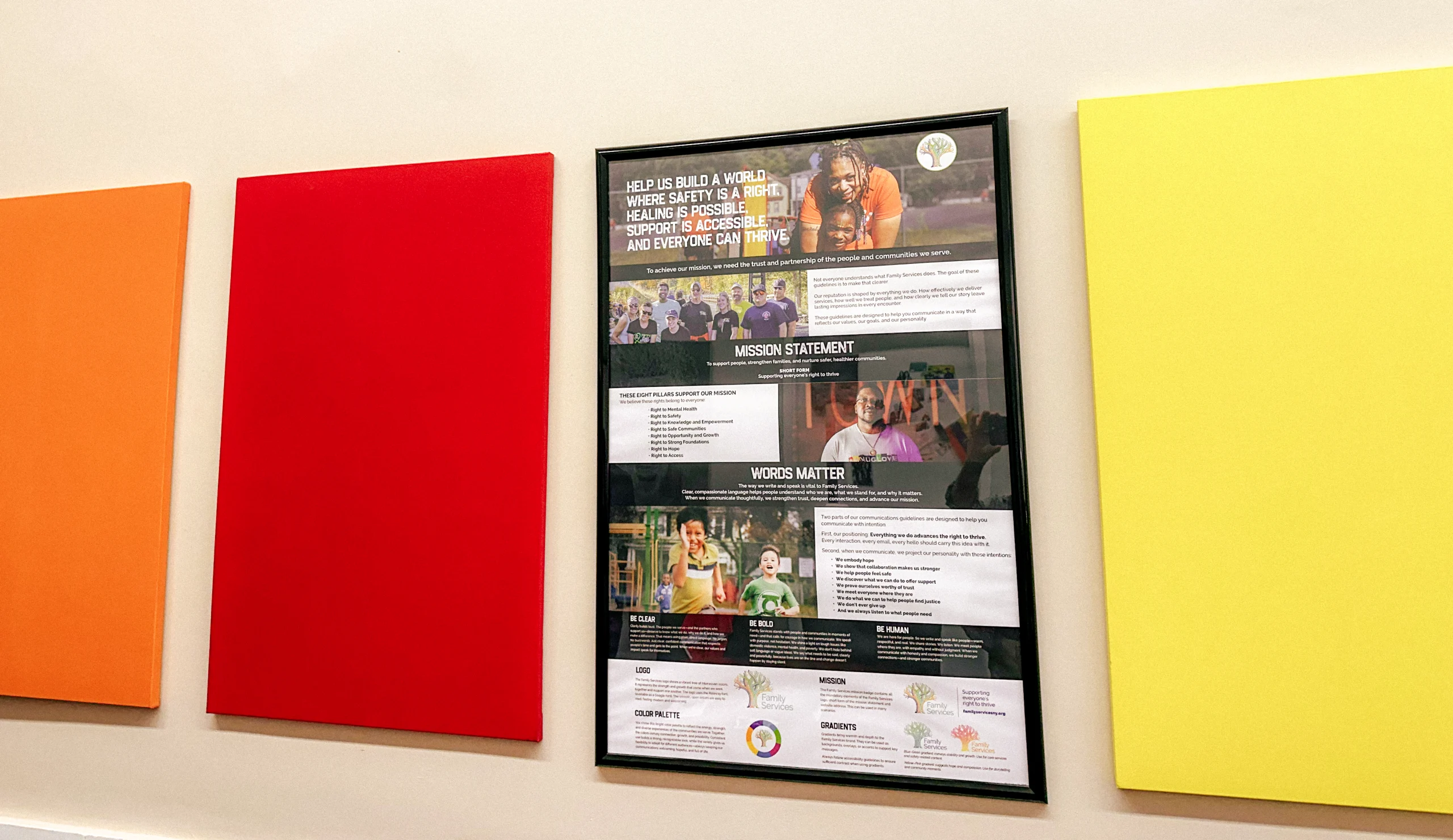 Branded Poster at Family Services in Poughkeepsie